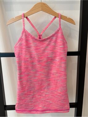 Ivivva Girls Neon Pink Space-Dye Strappy Tank